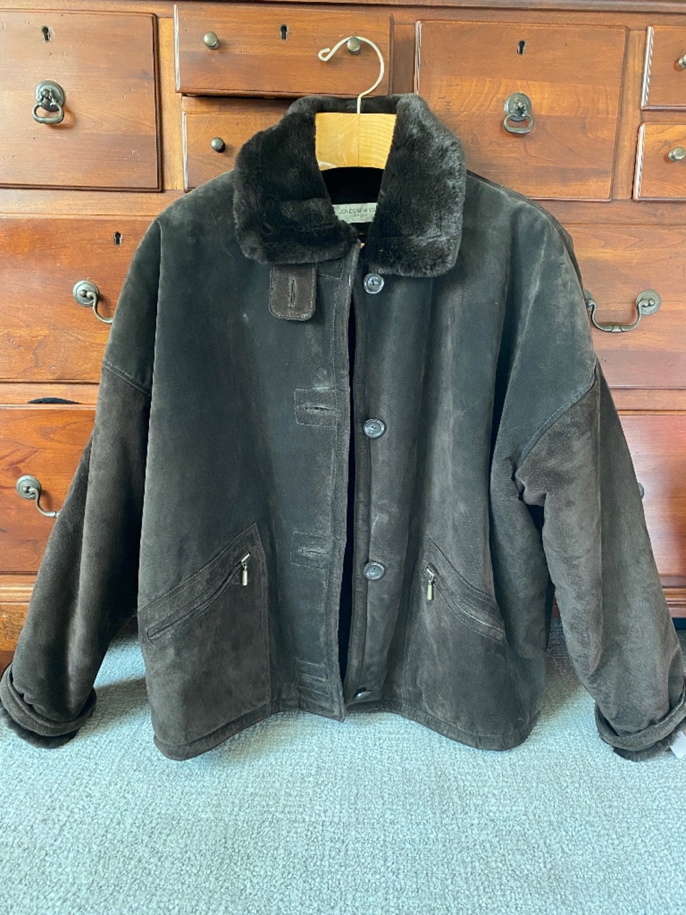 NWT Brown Suede Jacket - Size L